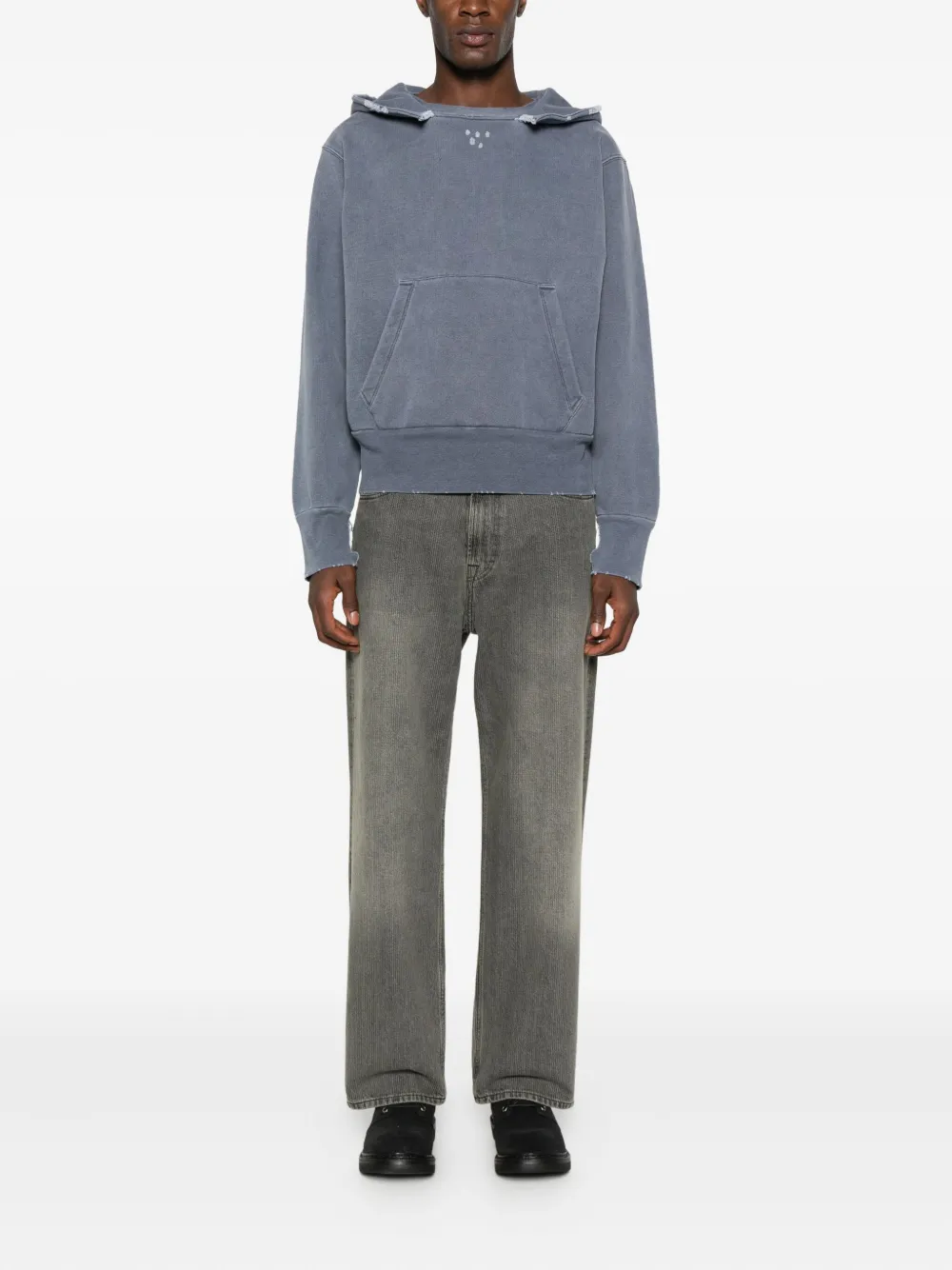 Our Legacy Drop-shoulder Hoodie In Blue