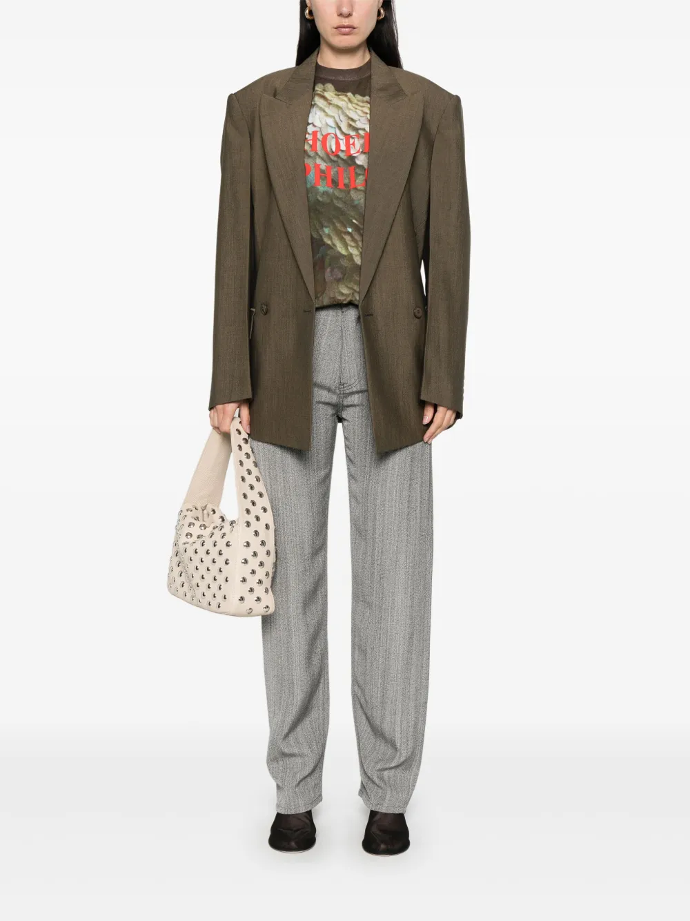 Phoebe Philo mélange trousers | Straight-Leg Pants | Image 2