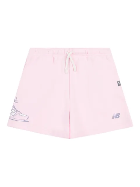 New Balance Kids logo-print track shorts