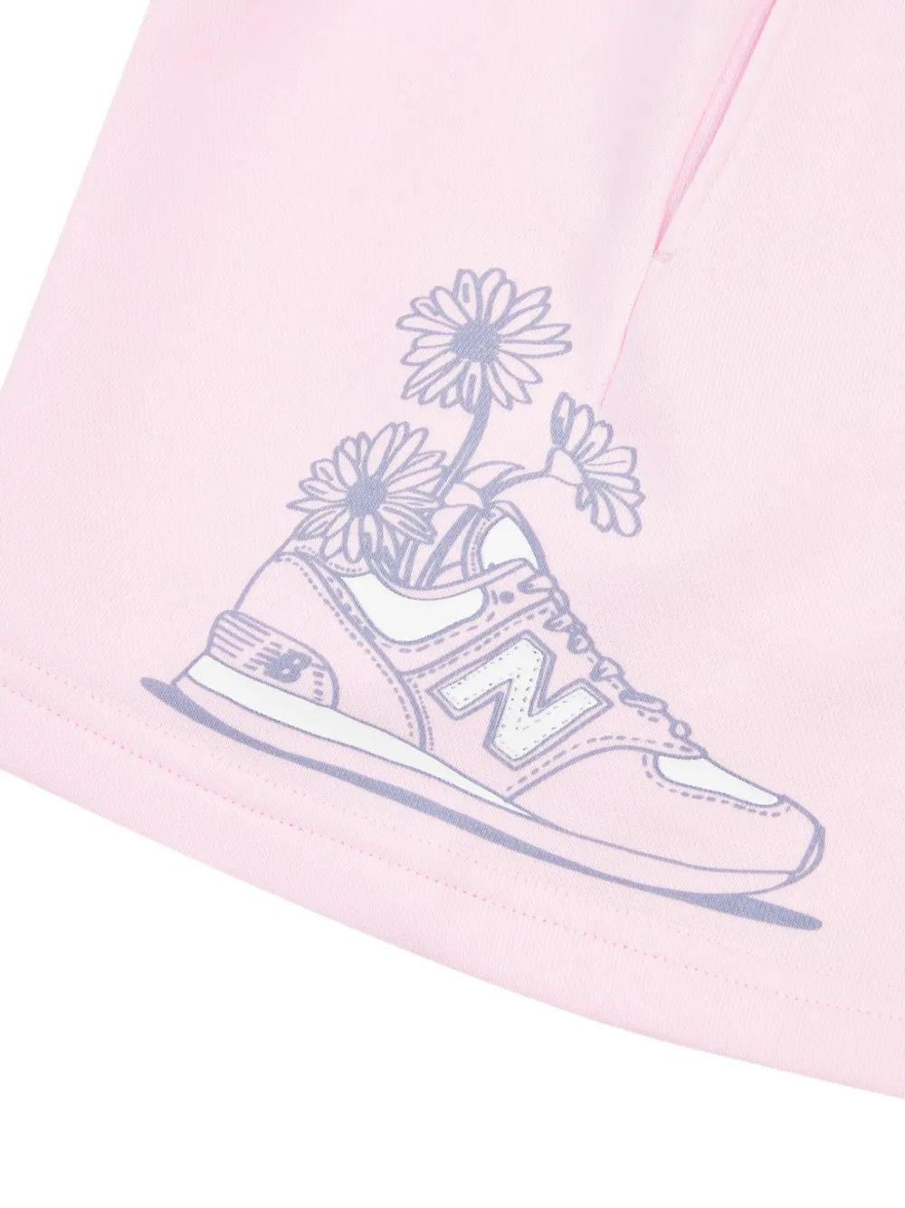 New Balance Kids Trainingsshorts met logoprint Roze