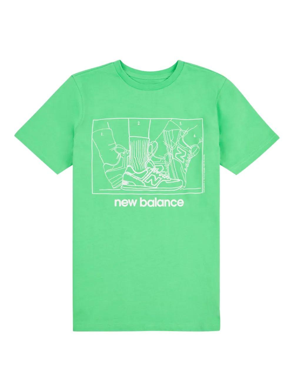 New Balance Kids Shorts set met logoprint Groen