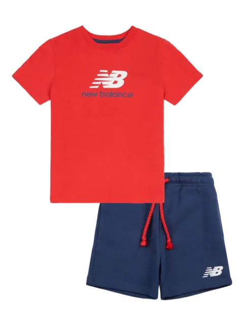 New Balance Kids logo-print two-piece set