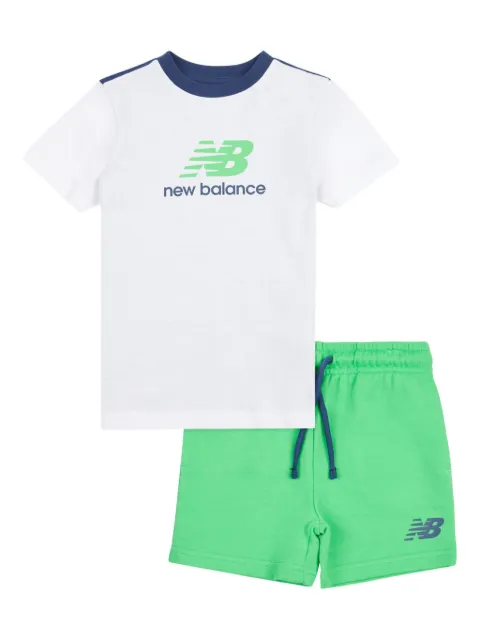 New Balance Kids logo-print shorts set