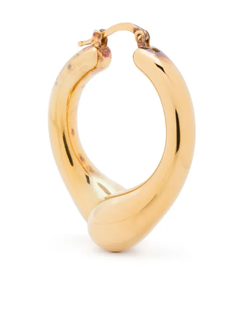 Jil Sander gold pated earring