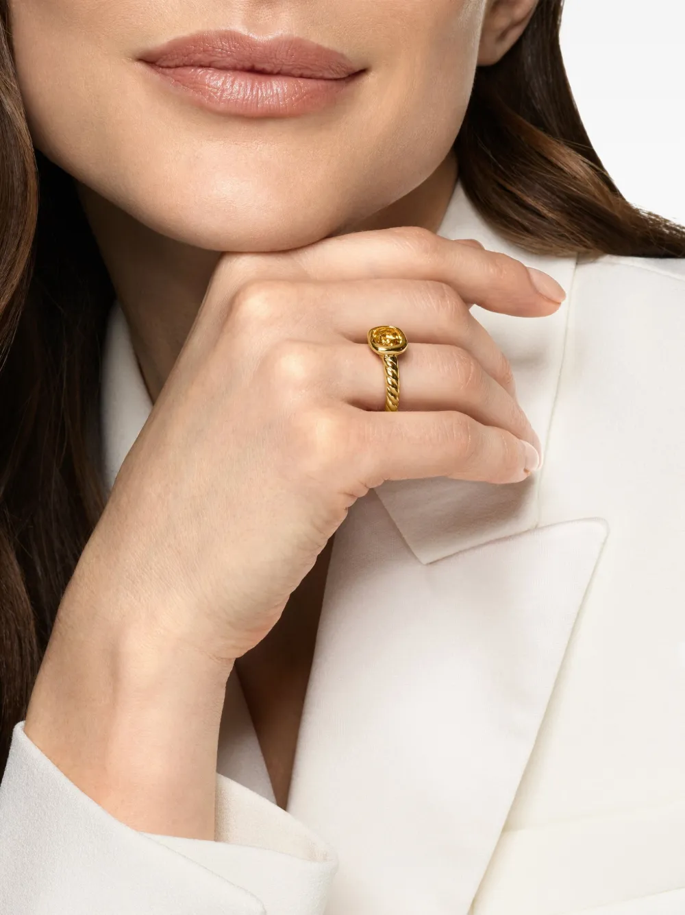 David Yurman 18K yellow gold DY Mercer® citrine ring | Image 2