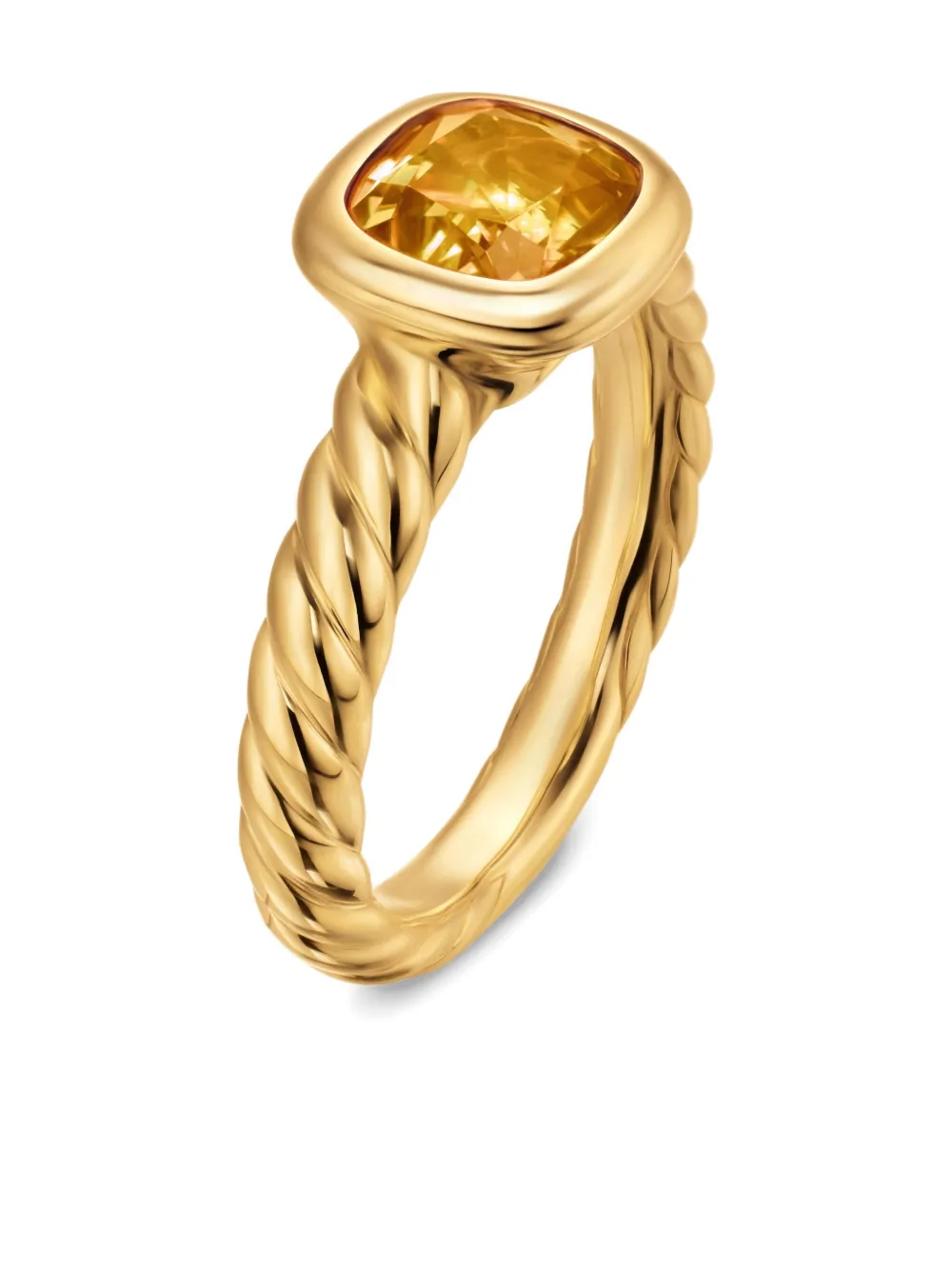 David Yurman 18k Yellow Gold Dy Mercer® Citrine Ring In Gold