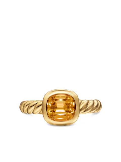 David Yurman 18K yellow gold DY Mercer® citrine ring