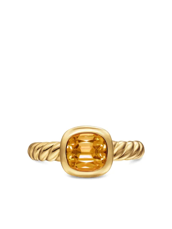 David Yurman 18K Yellow Gold DY Mercer® Citrine Ring