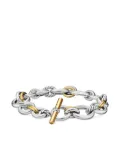David Yurman 18K yellow gold and sterling silver DY Mercer® Chain diamond bracelet