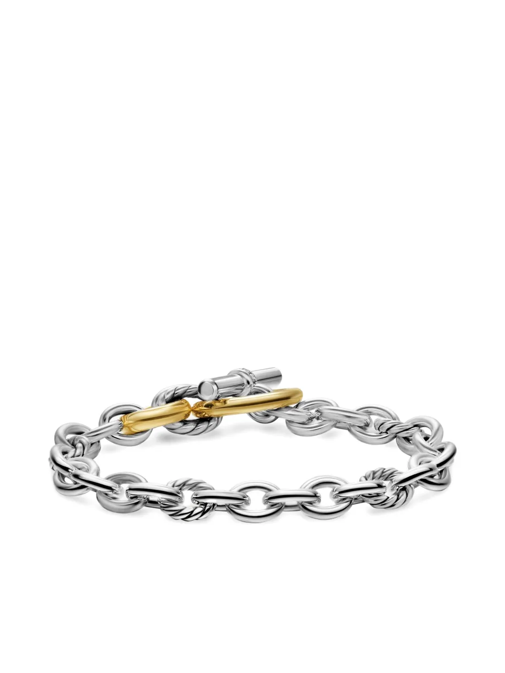 David Yurman DY Mercer® Toggle 18K黄金纯银搭链钻石手链 | Image 2