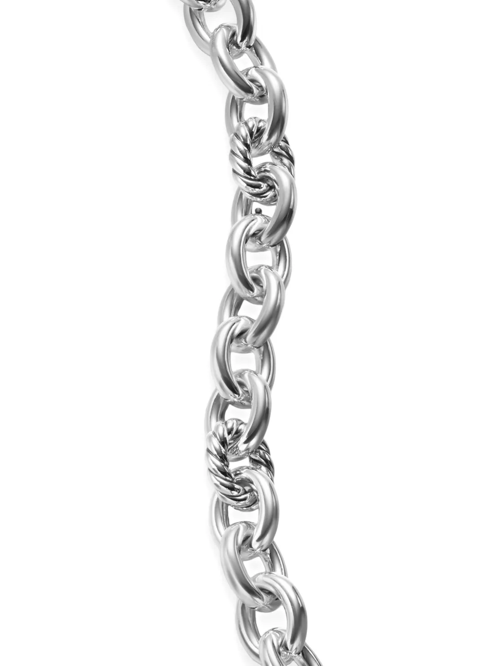 David Yurman 18k Yellow Gold And Sterling Silver Dy Mercer® Toggle Chain Diamond Bracelet In Silver
