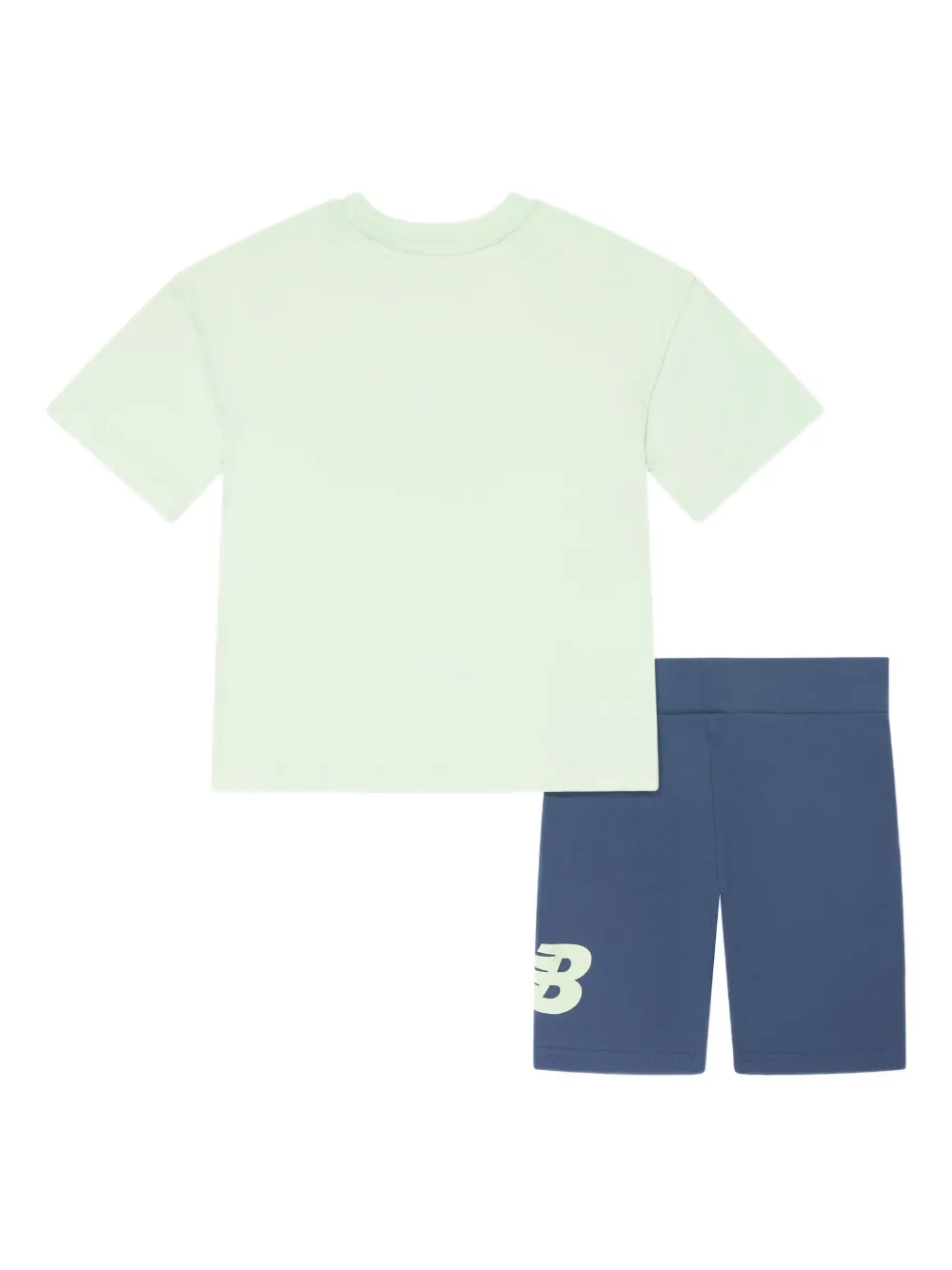 New Balance Kids Shorts set met logoprint Groen