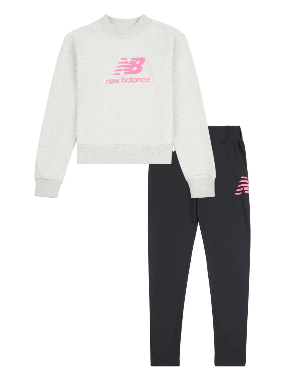 New Balance Kids ロゴ パンツ セット - グレー New Balance Kids ロゴ パンツ セット - グレー
