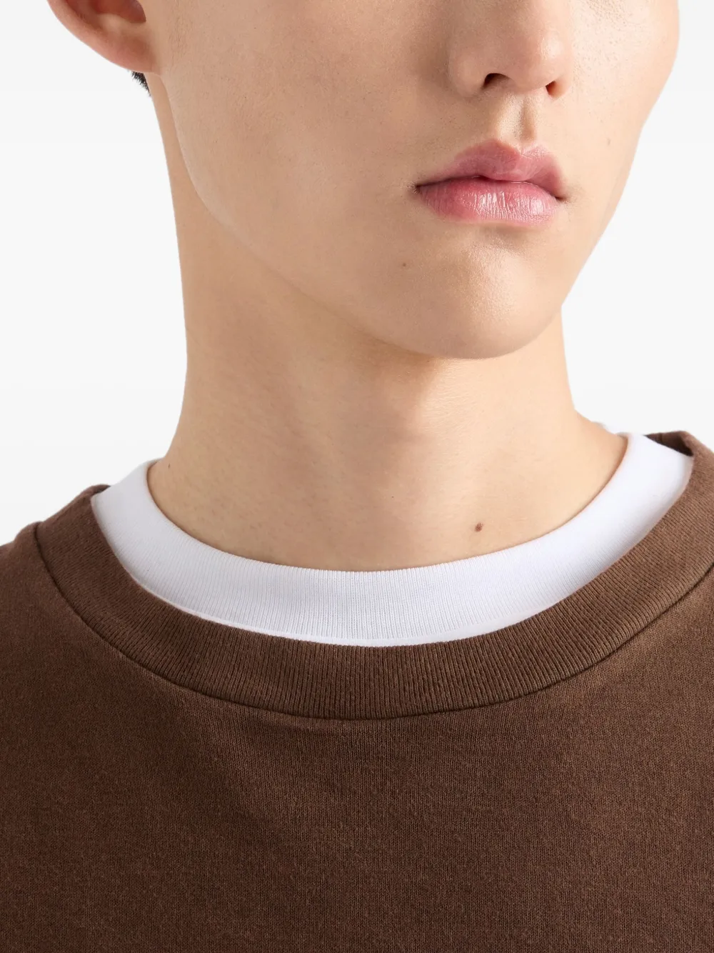 Prada Katoenen T-shirt Bruin