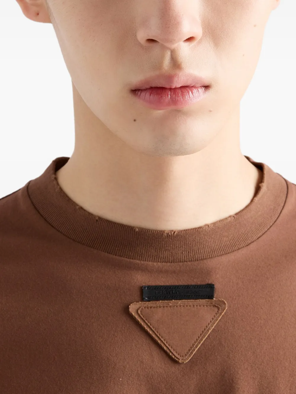 Prada Katoenen T-shirt Bruin