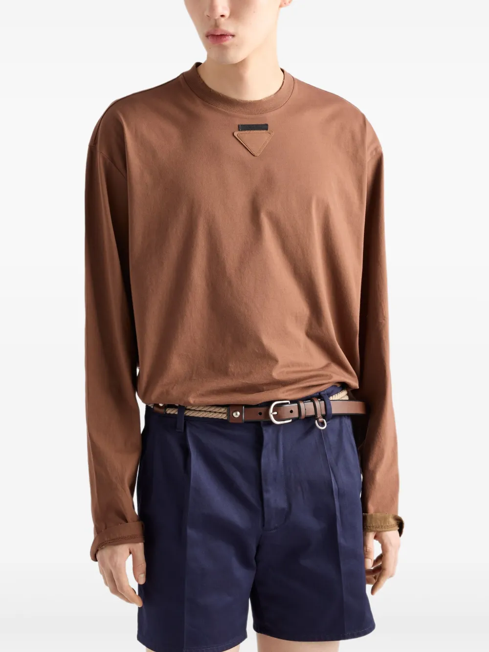 Prada Katoenen T-shirt Bruin
