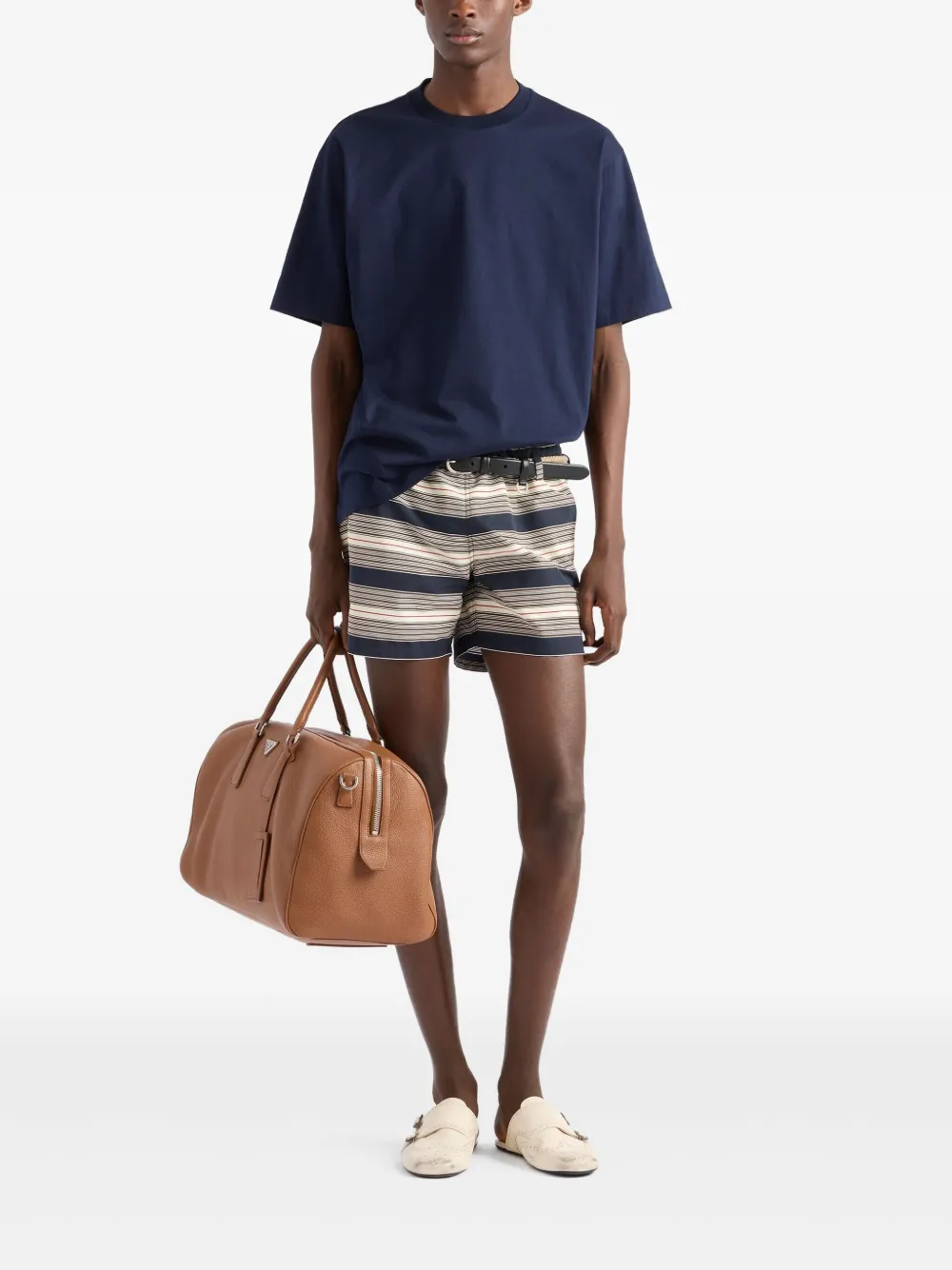 Prada Katoenen T-shirt - Blauw