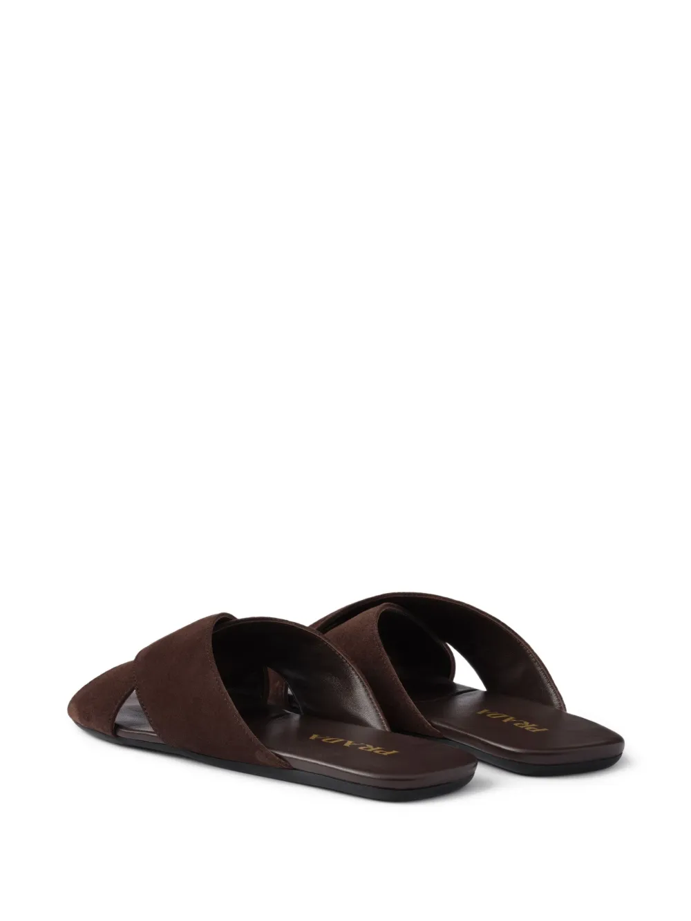 Prada cross-strap sandals Brown