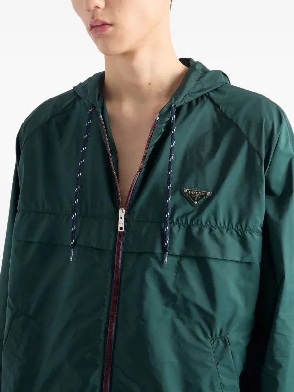 PRADA ダークグリーン ジャケット Prada Re-Nylon Jacket | Green | FARFETCH