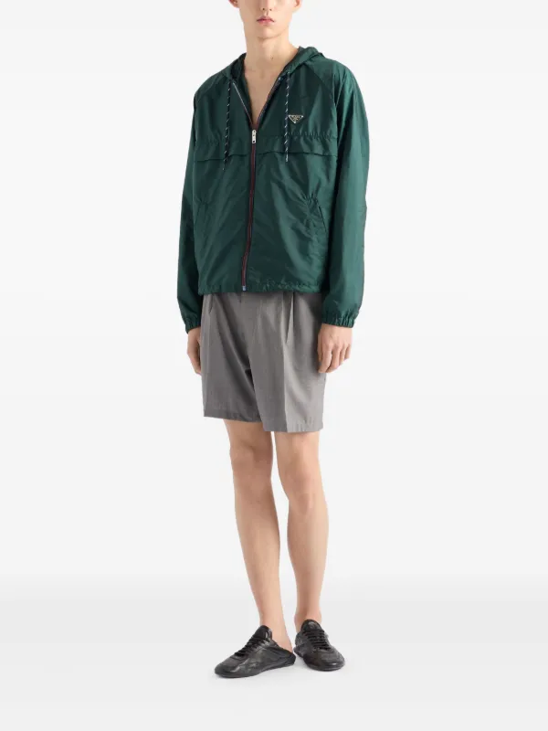 PRADA ダークグリーン ジャケット Prada Re-Nylon Jacket | Green | FARFETCH