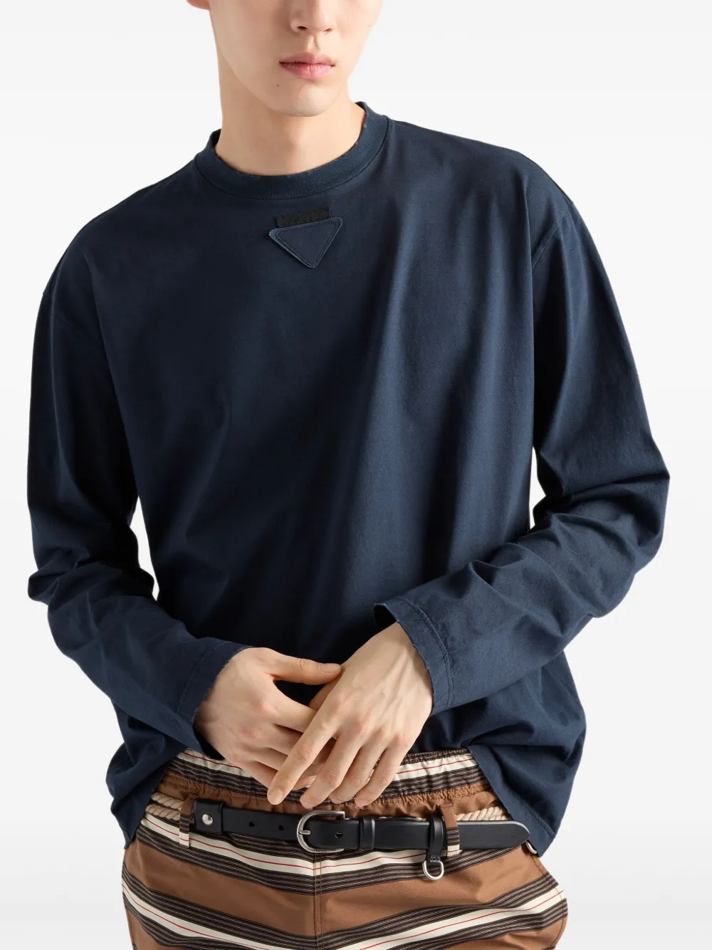 Prada Katoenen T-shirt Blauw