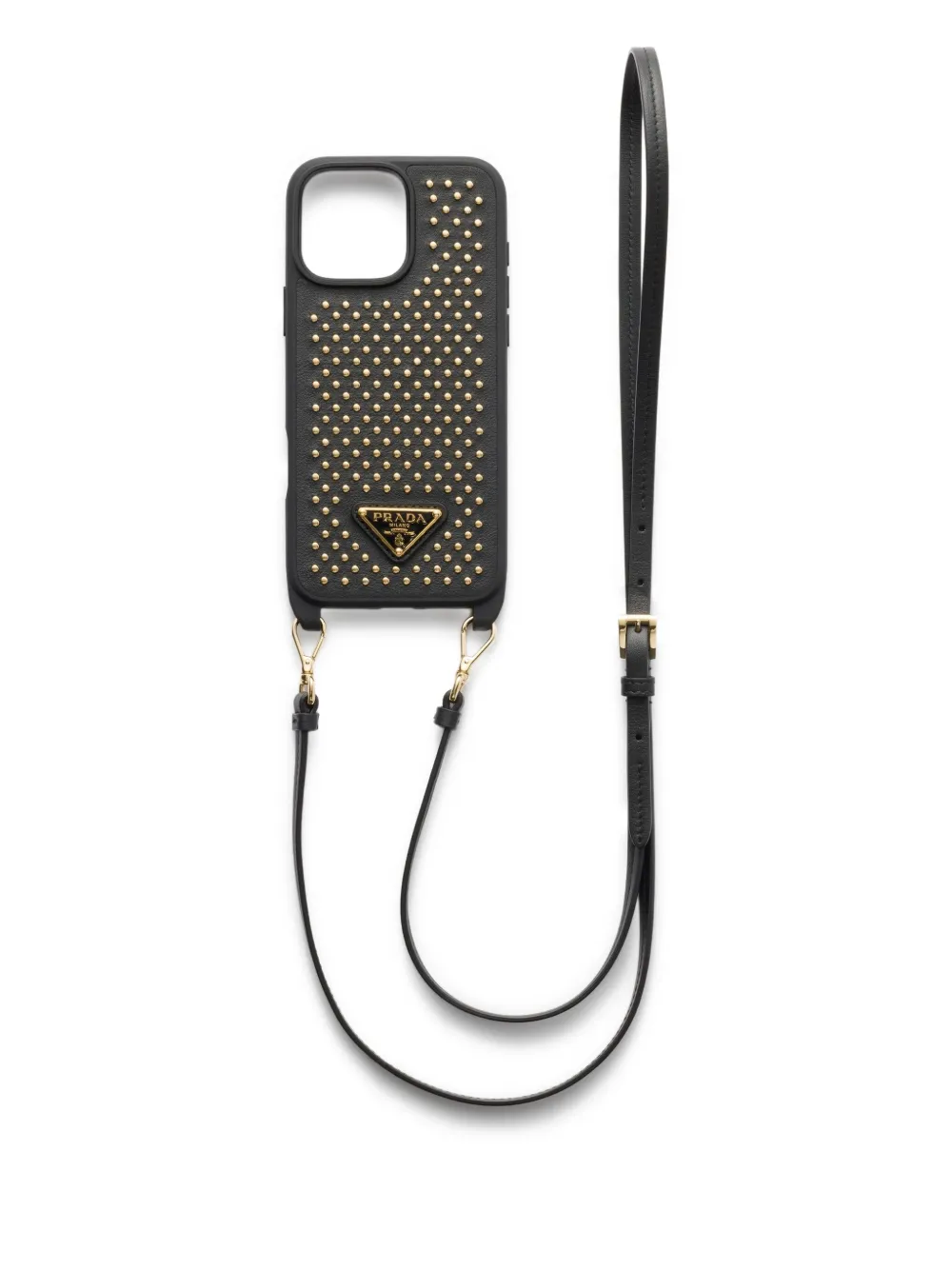 Prada stud-detail iPhone 16 Pro Max case - Nero