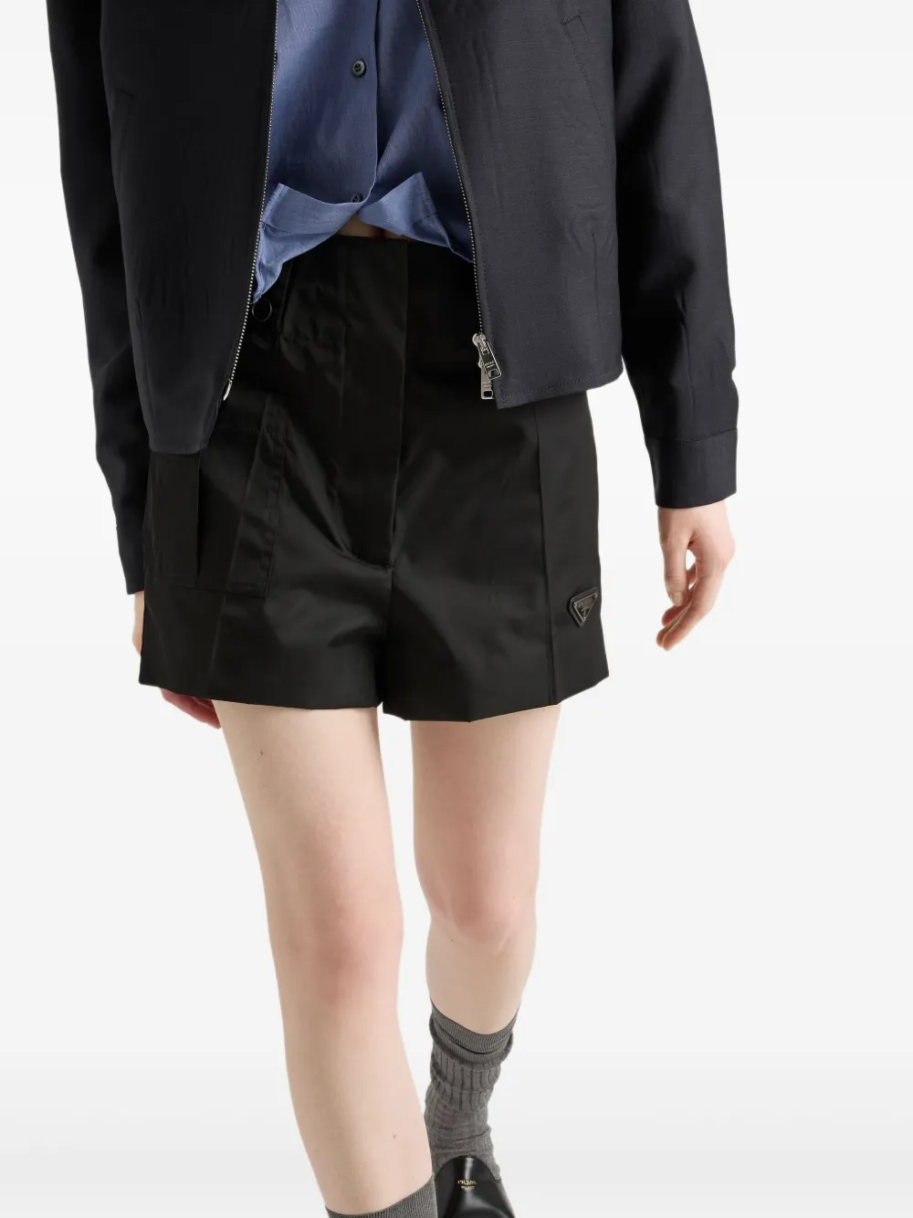 Prada High waist shorts Zwart