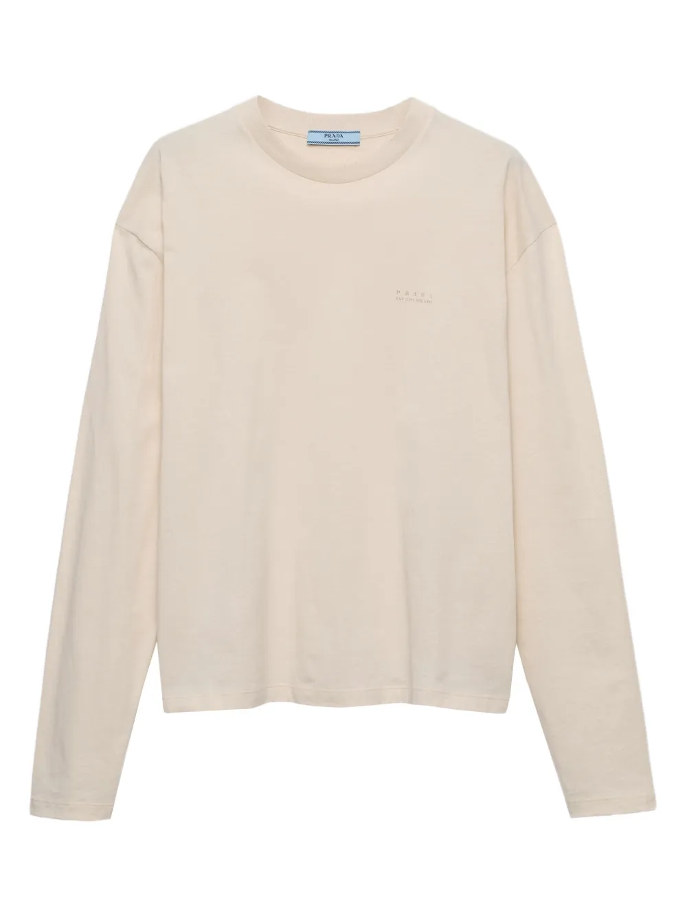 Prada T-shirt met logo Beige