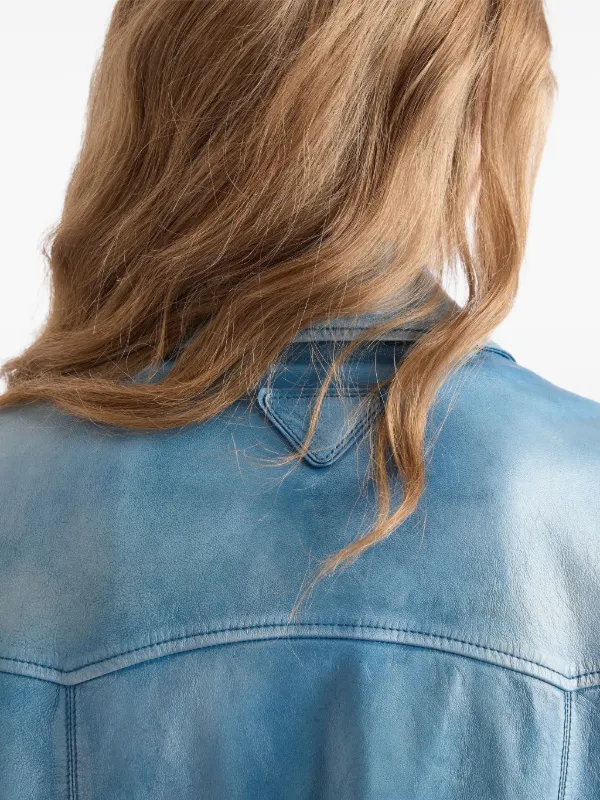 PRADA プラダ / テーラードジャケット ベルト付き ライトブルー 42 PRADA プラダ / テーラードジャケット ベルト付き ライトブルー 42