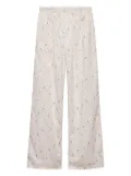 Prada floral-print cotton pants - White