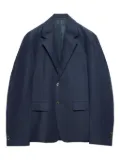 Prada single-breasted linen blazer - Blue