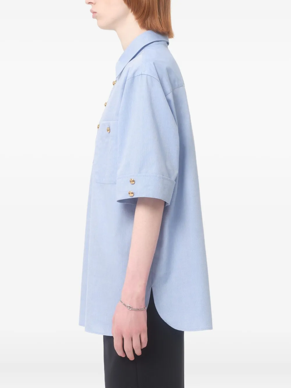 Valentino Garavani Oxford katoenen poloshirt Blauw