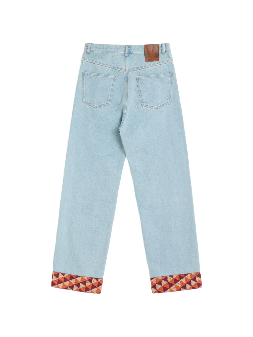  Valentino Garavani Vaqueros De Algodón - Azul 