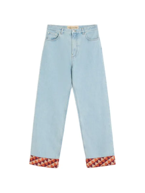 Valentino Garavani denim pants with jacquard hem
