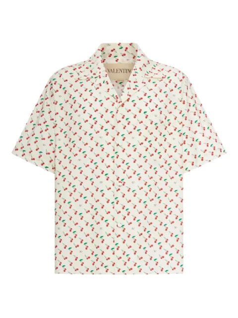 Valentino Garavani Cherryfic-print bowling shirt