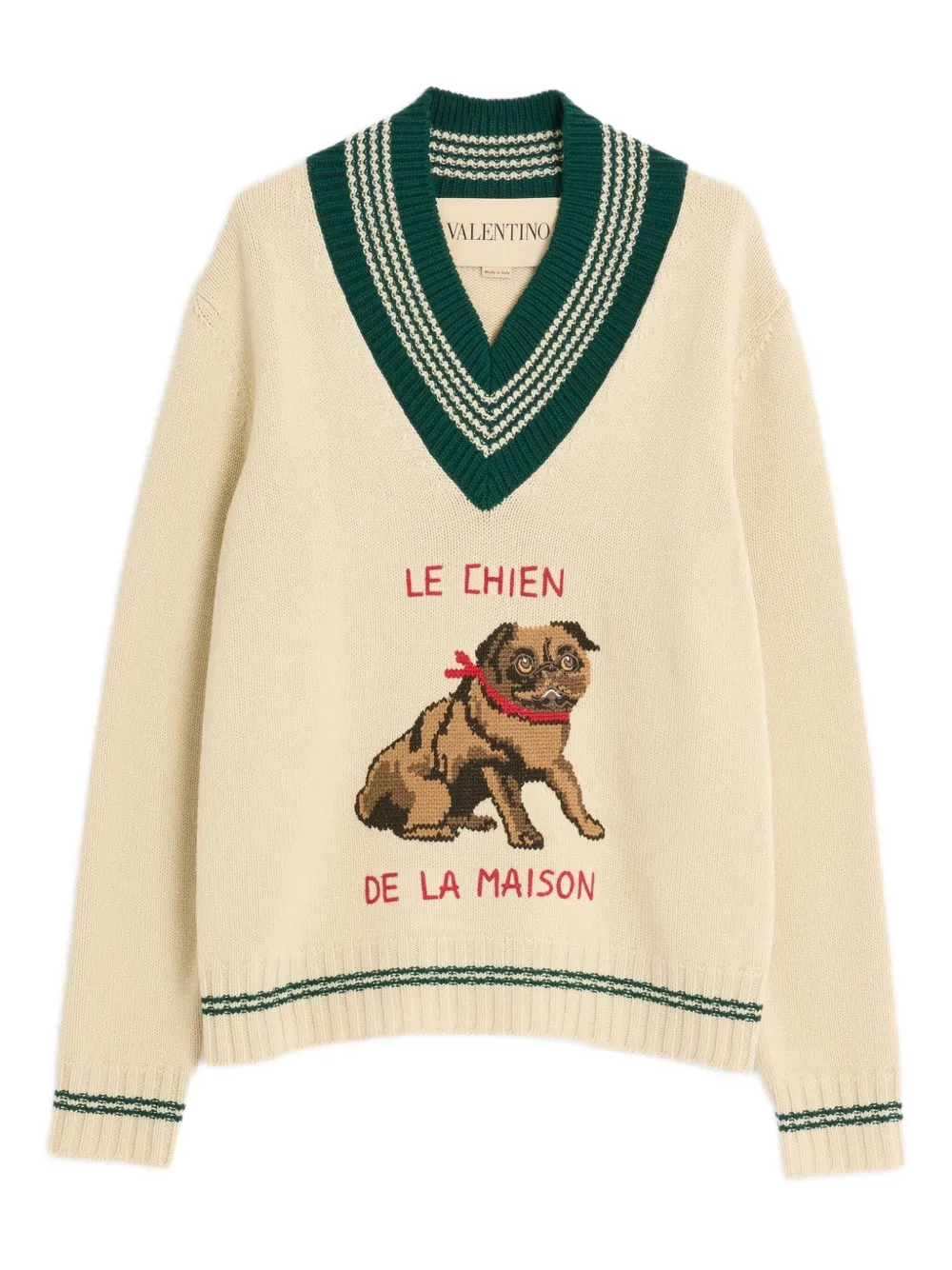 Valentino Garavani Le Chien de la Maison trui Beige