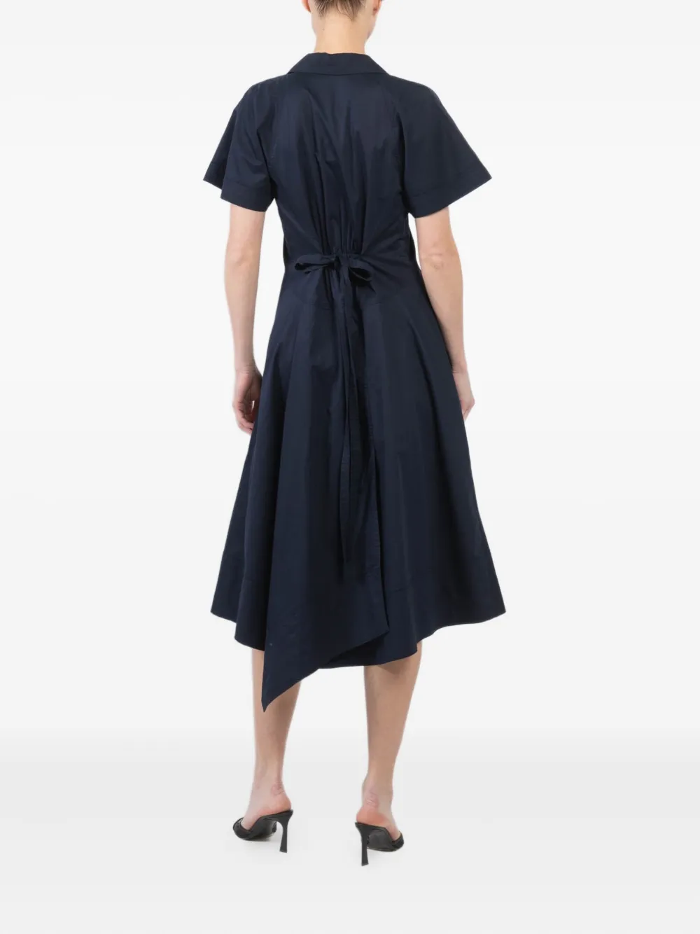 A.L.C. Popeline asymmetrische jurk Blauw
