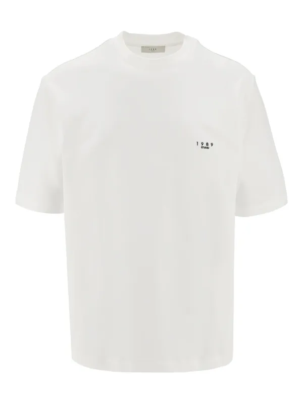 1989 STUDIO logo-embroidered T-shirt | White | FARFETCH JO