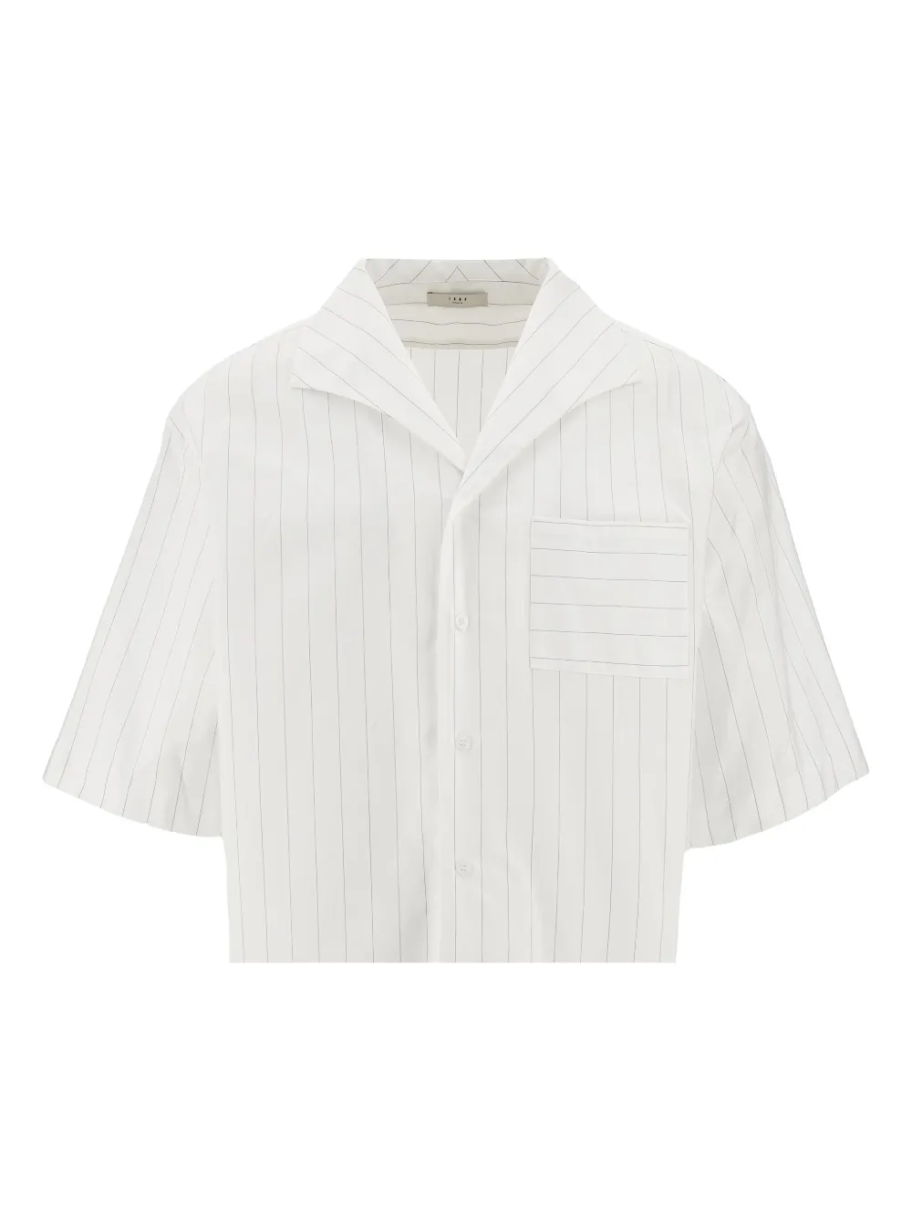 1989 STUDIO Bowlingshirt met krijtstreep Wit
