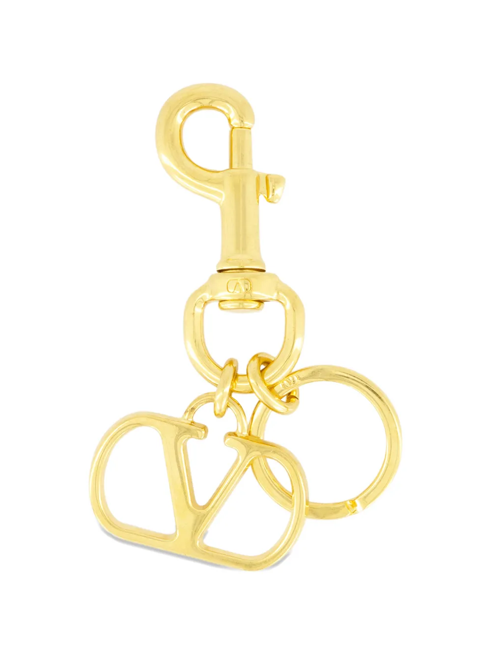 Valentino Garavani VLOGO SIGNATURE METAL BAG CHARM WITH KEY RING - Gold