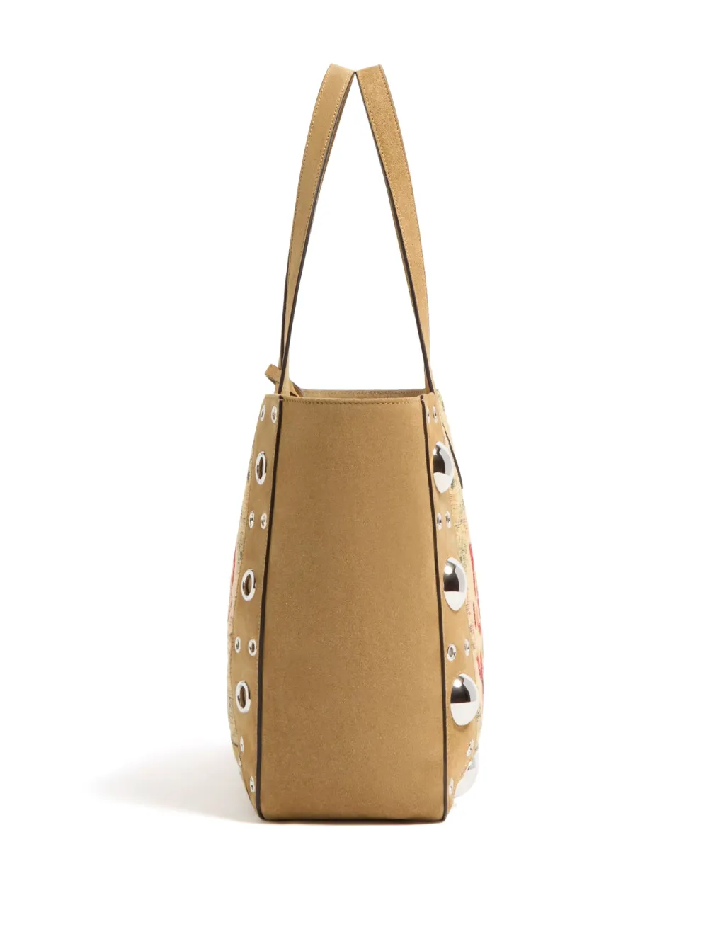 Valentino Garavani Garavani Nellcôte Medium Shopping Bag In Jacquard Fabric In Neutral