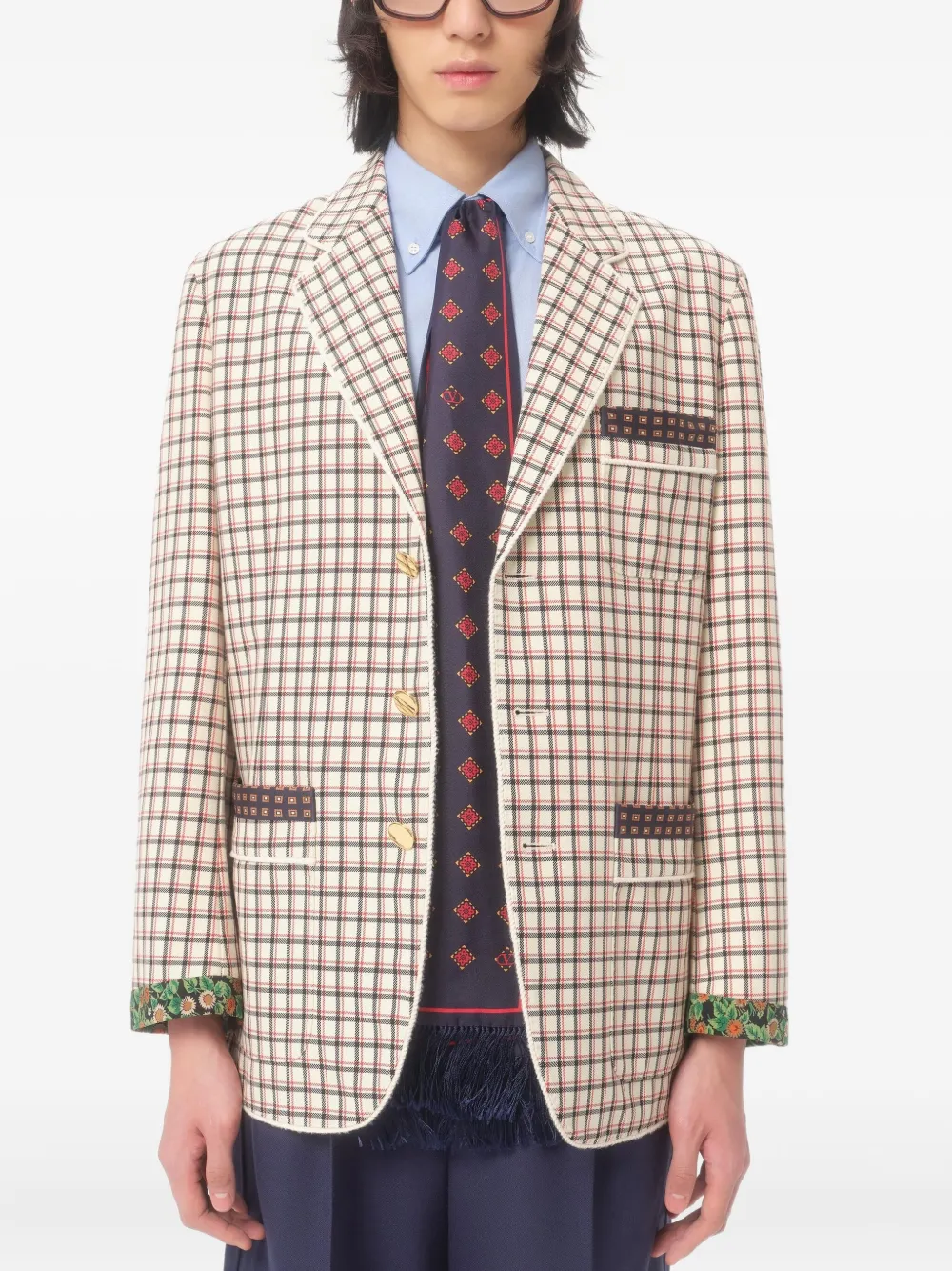 Valentino Garavani Opticool sjaal Blauw