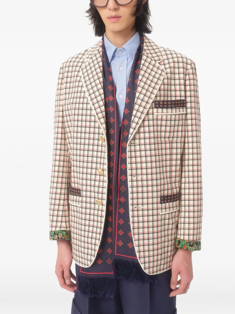 Valentino Garavani Opticool sjaal Blauw