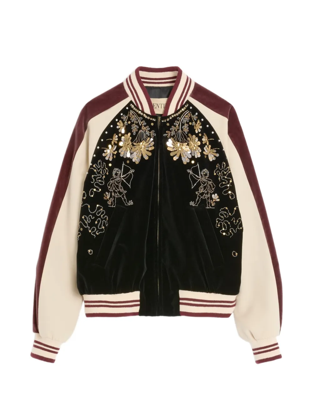 Valentino Garavani エンブロイダリーボンバージャケット | ブラック