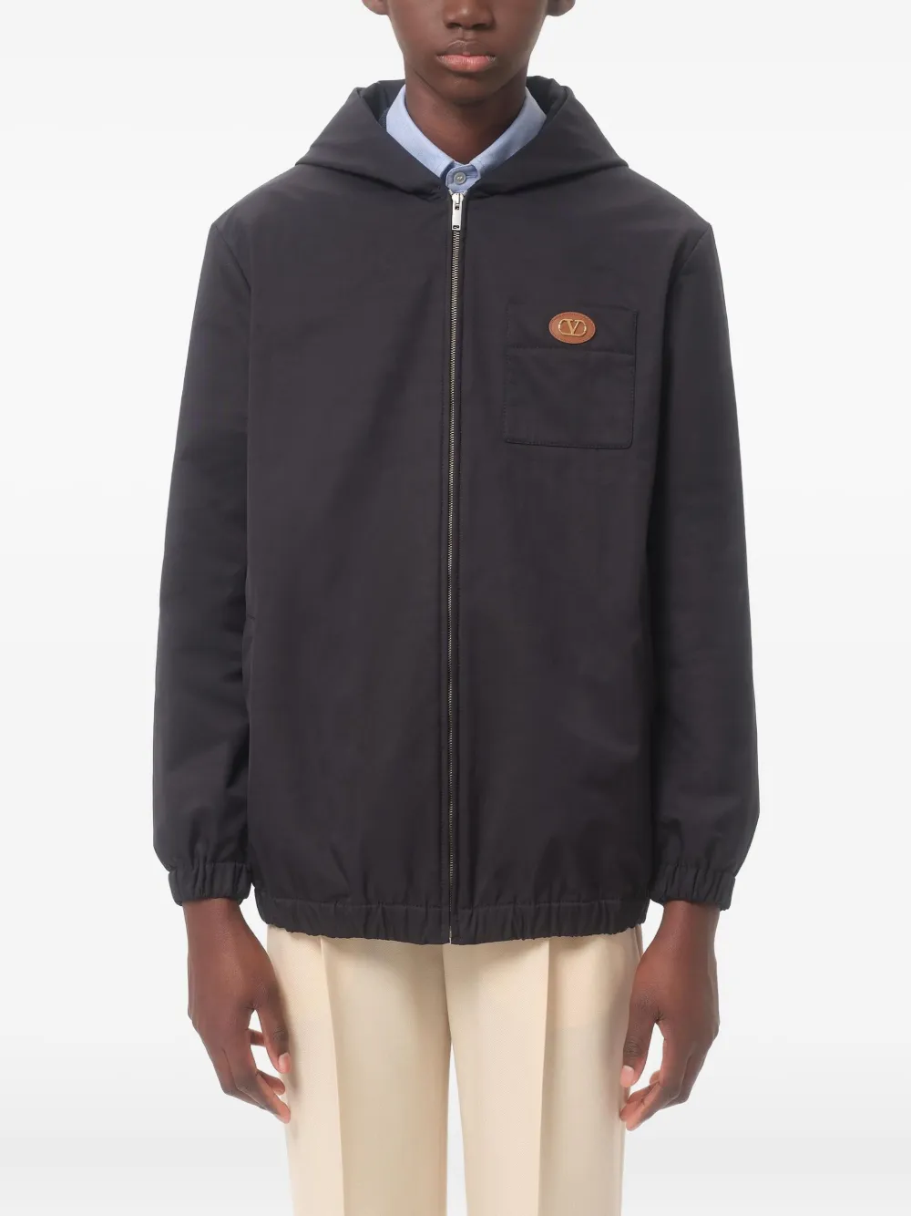 Valentino Garavani Jack met VLogo-patch en capuchon Blauw