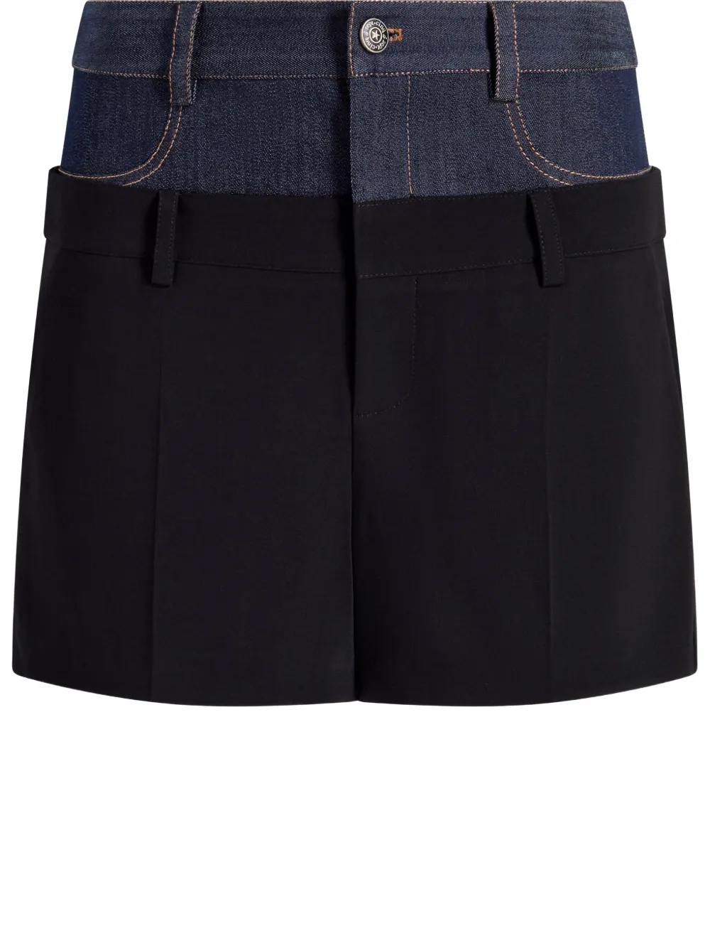 Cinq À Sept Cinq A Sept Dionne Layered Look Shorts In Black