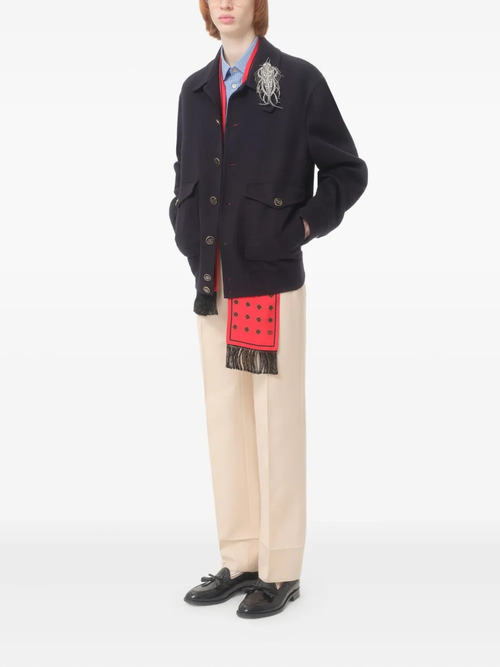Valentino Garavani Vlogo Signature shirtjack Blauw