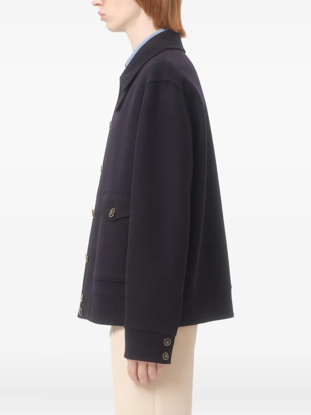 Valentino Garavani Vlogo Signature shirtjack Blauw
