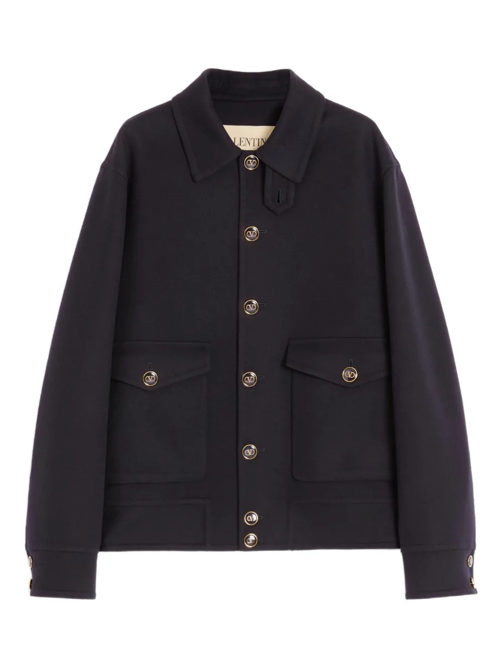 Valentino Garavani Vlogo Signature shirtjack Blauw
