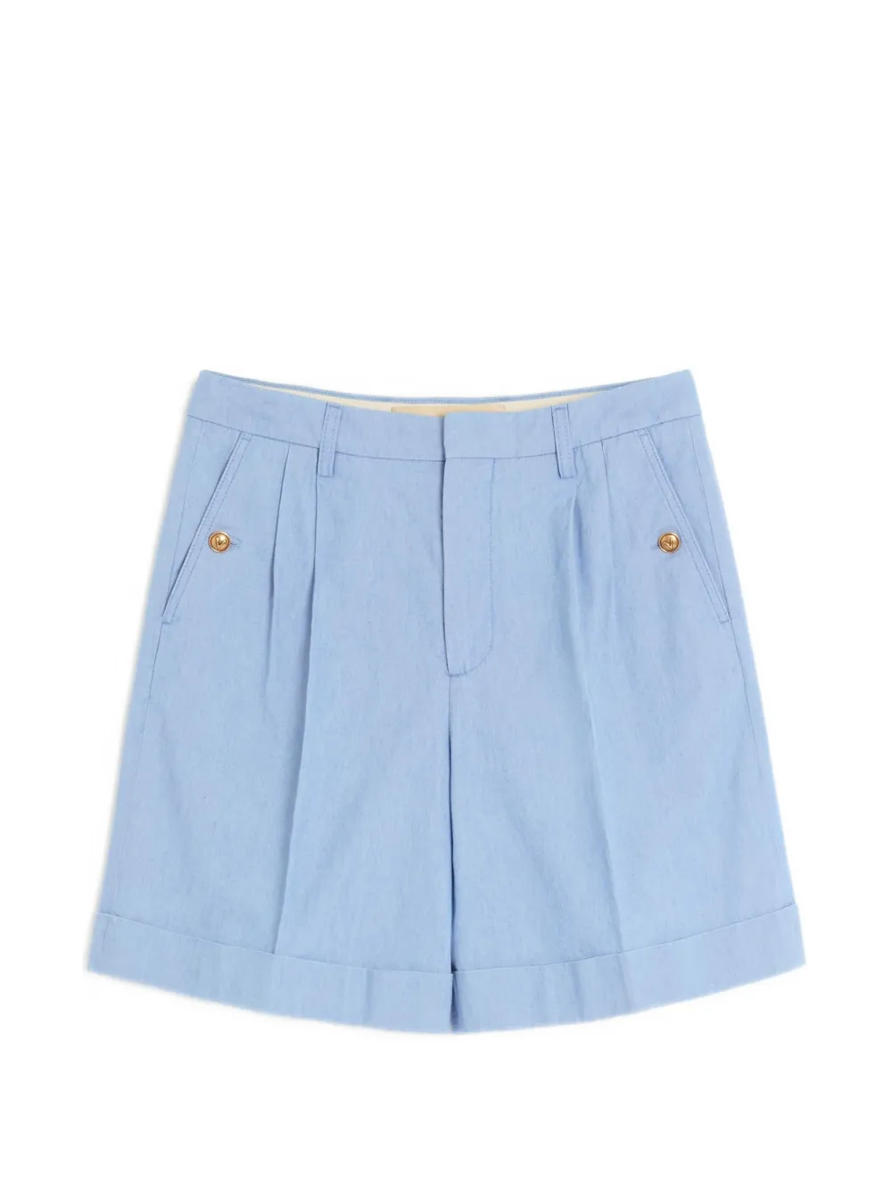 Valentino Garavani Jeans-Bermudas mit Umschlag - Blau